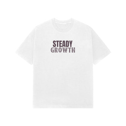 Steady Growth Premium Oversized tshirt-White-Snapper Choice