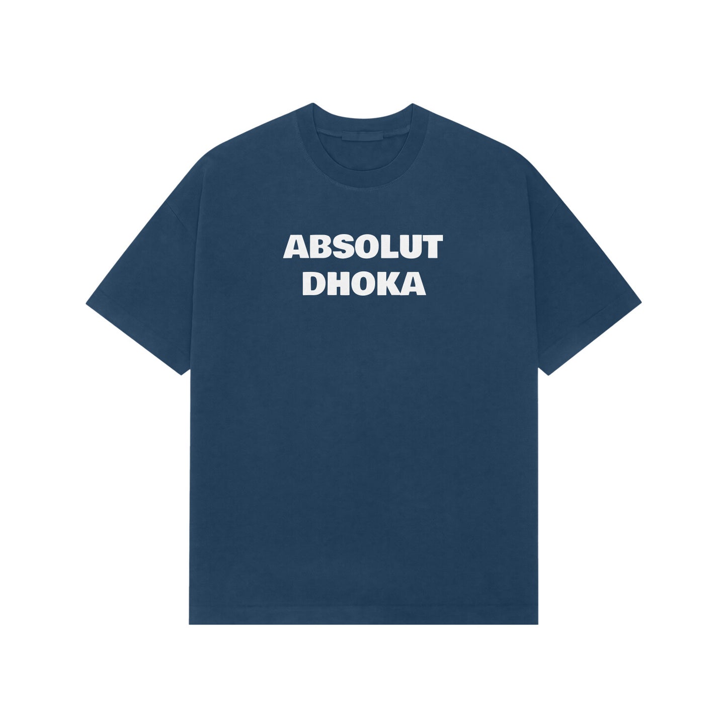 Absolut Dhoka Premium Oversized t-shirt-Navy Blue-Snapper Choice
