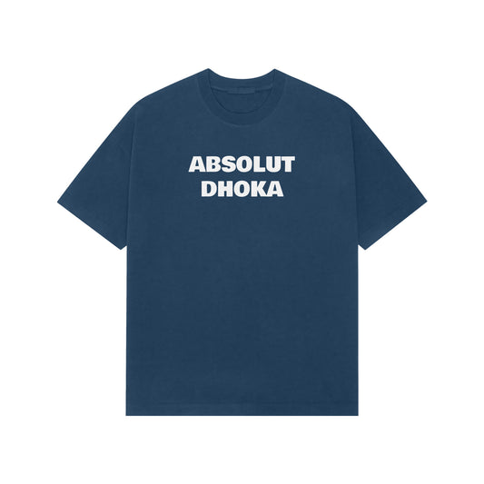 Absolut Dhoka Premium Oversized t-shirt-Navy Blue-Snapper Choice