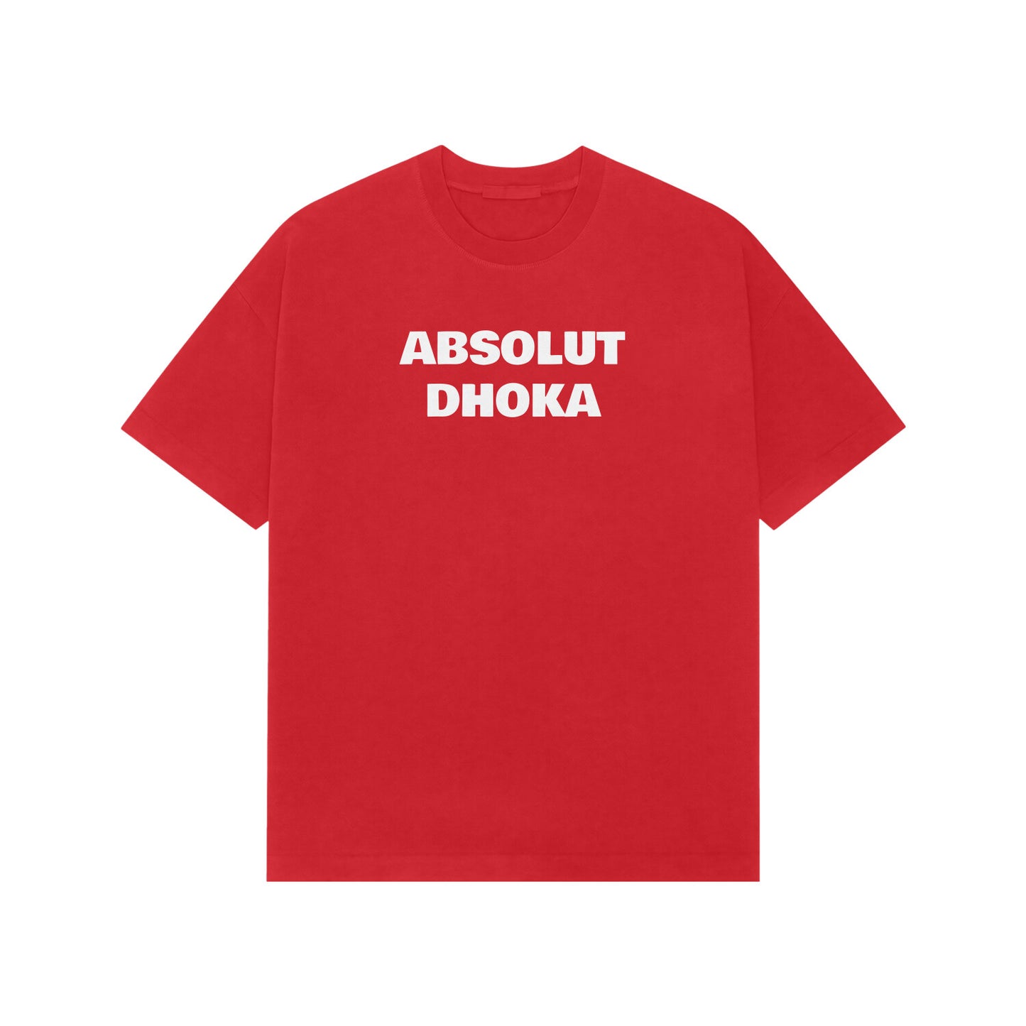 Absolut Dhoka Premium Oversized t-shirt-Red-Snapper Choice