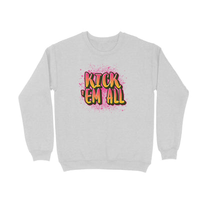 Kick em all Sweatshirt-Melange Grey-Snapper Choice