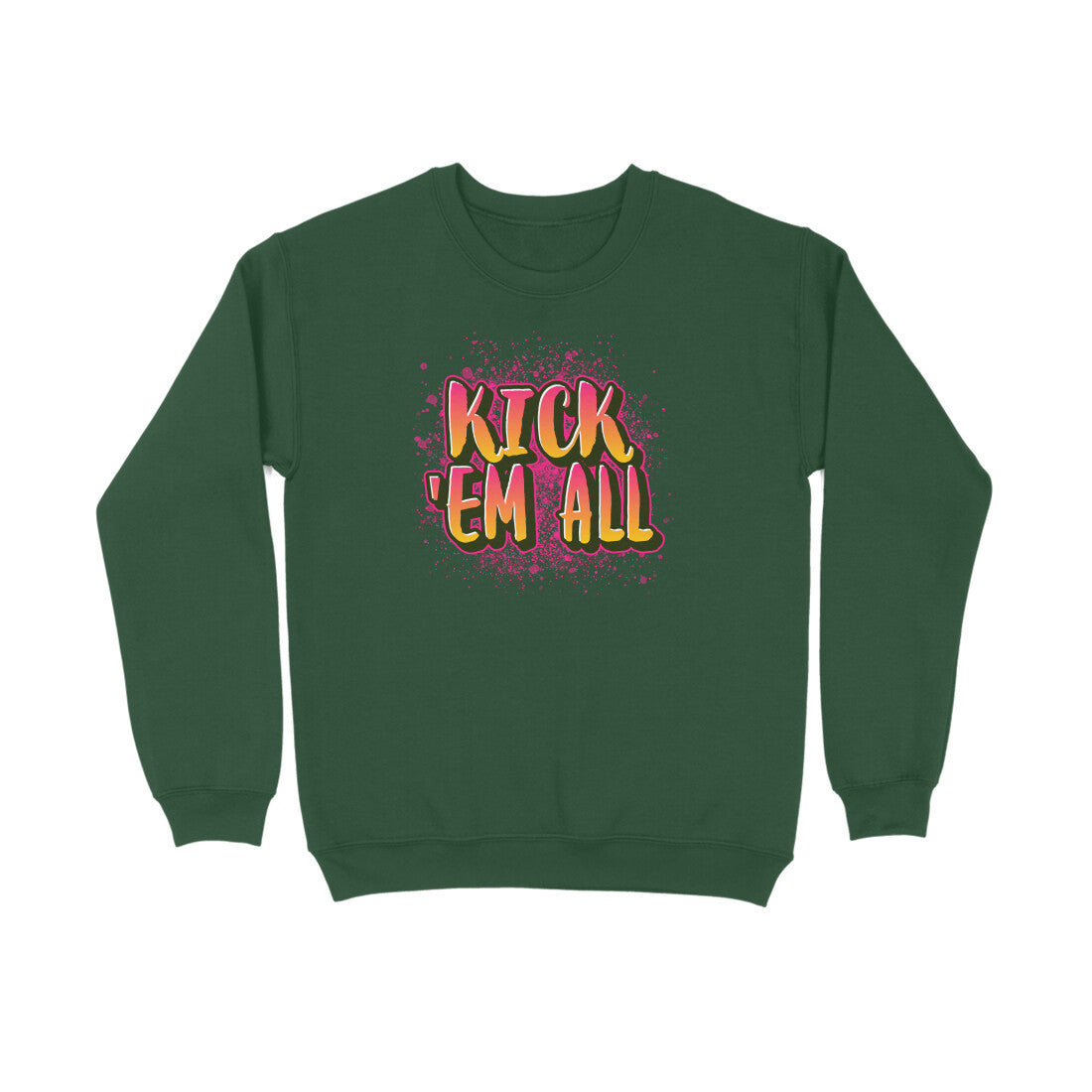 Kick em all Sweatshirt-Olive Green-Snapper Choice