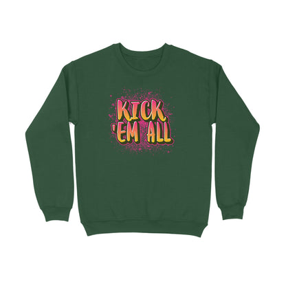 Kick em all Sweatshirt-Olive Green-Snapper Choice