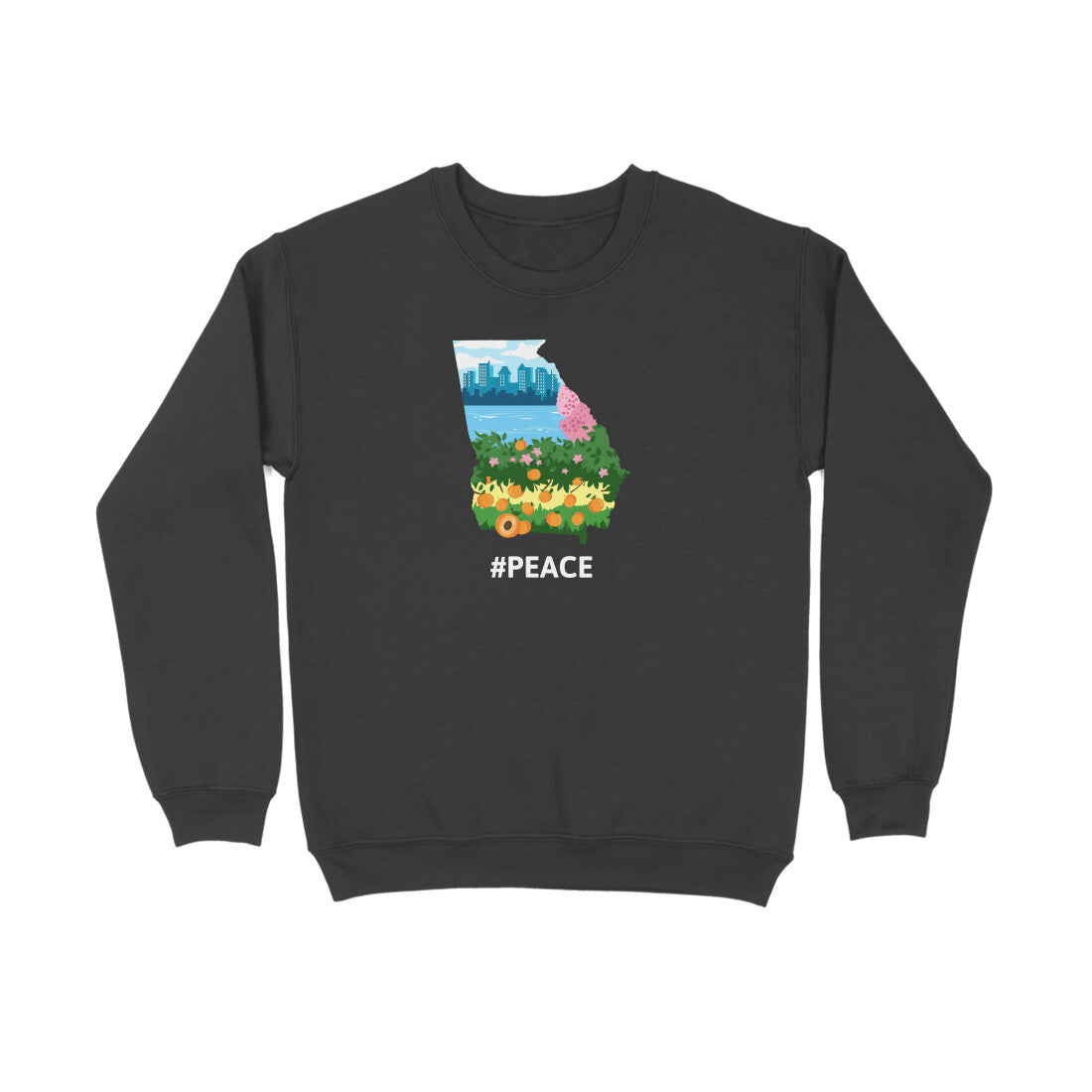 #peace Sweatshirt-Black-Snapper Choice