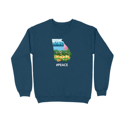 #peace Sweatshirt-Navy Blue-Snapper Choice