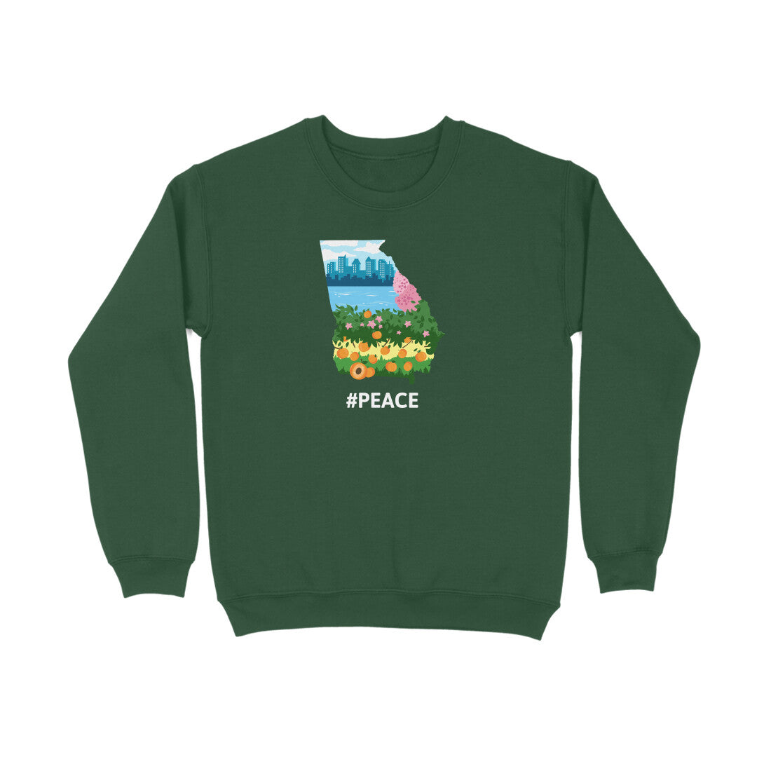#peace Sweatshirt-Olive Green-Snapper Choice