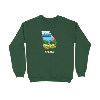 #peace Sweatshirt-Olive Green-Snapper Choice