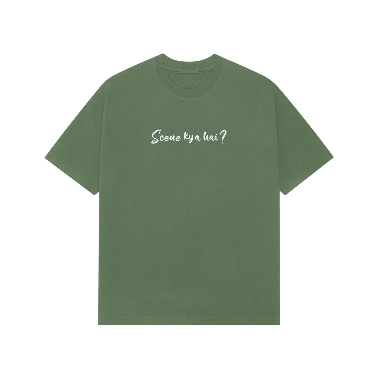 Scene kya hai Premium oversized t-shirt-Forest Green-Snapper Choice