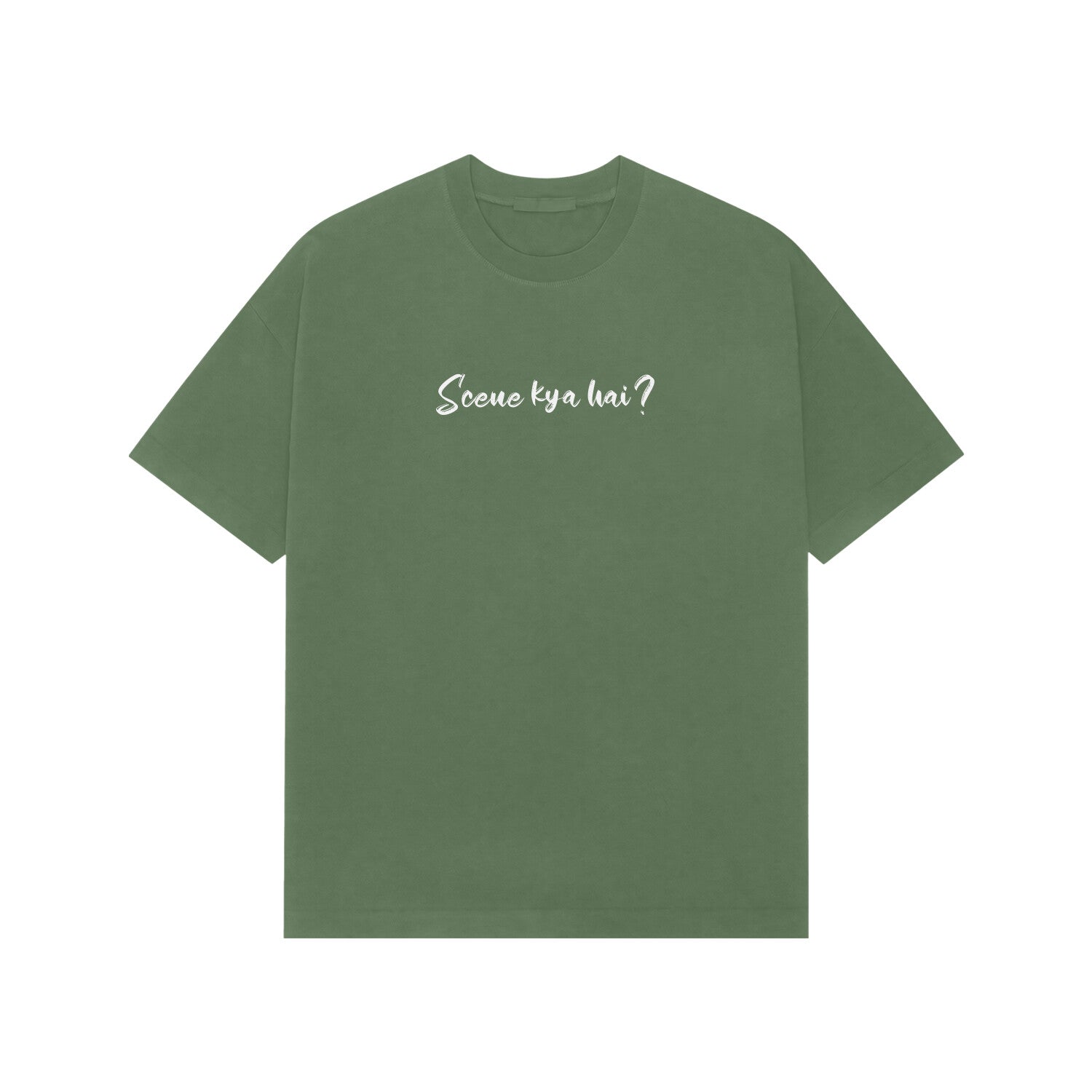 Scene kya hai Premium oversized t-shirt-Forest Green-Snapper Choice