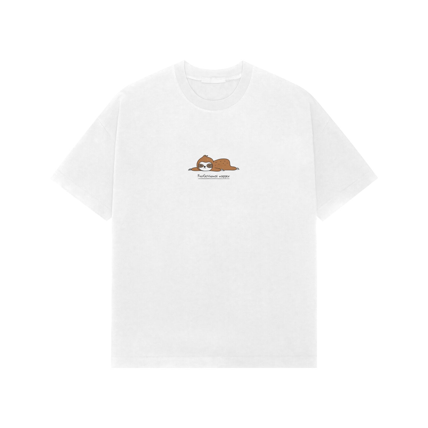 Professional Napper Premium Oversized tshirt-White-Snapper Choice