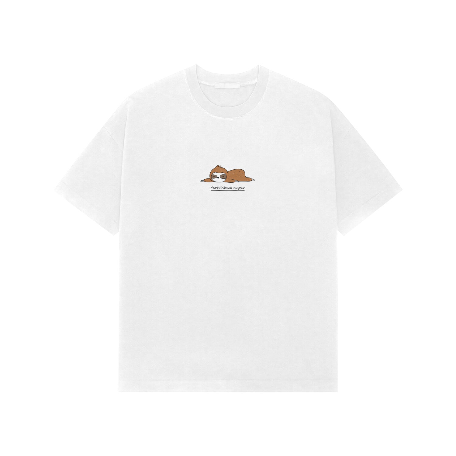 Professional Napper Premium Oversized tshirt-White-Snapper Choice