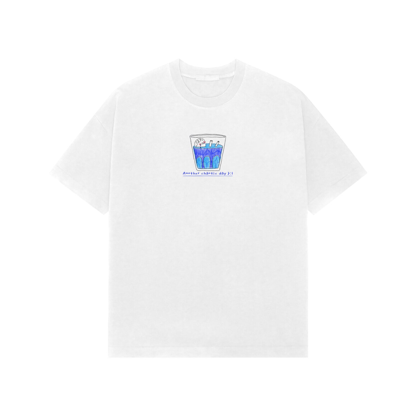 Another chaotic day Premium Oversized tshirt-White-Snapper Choice