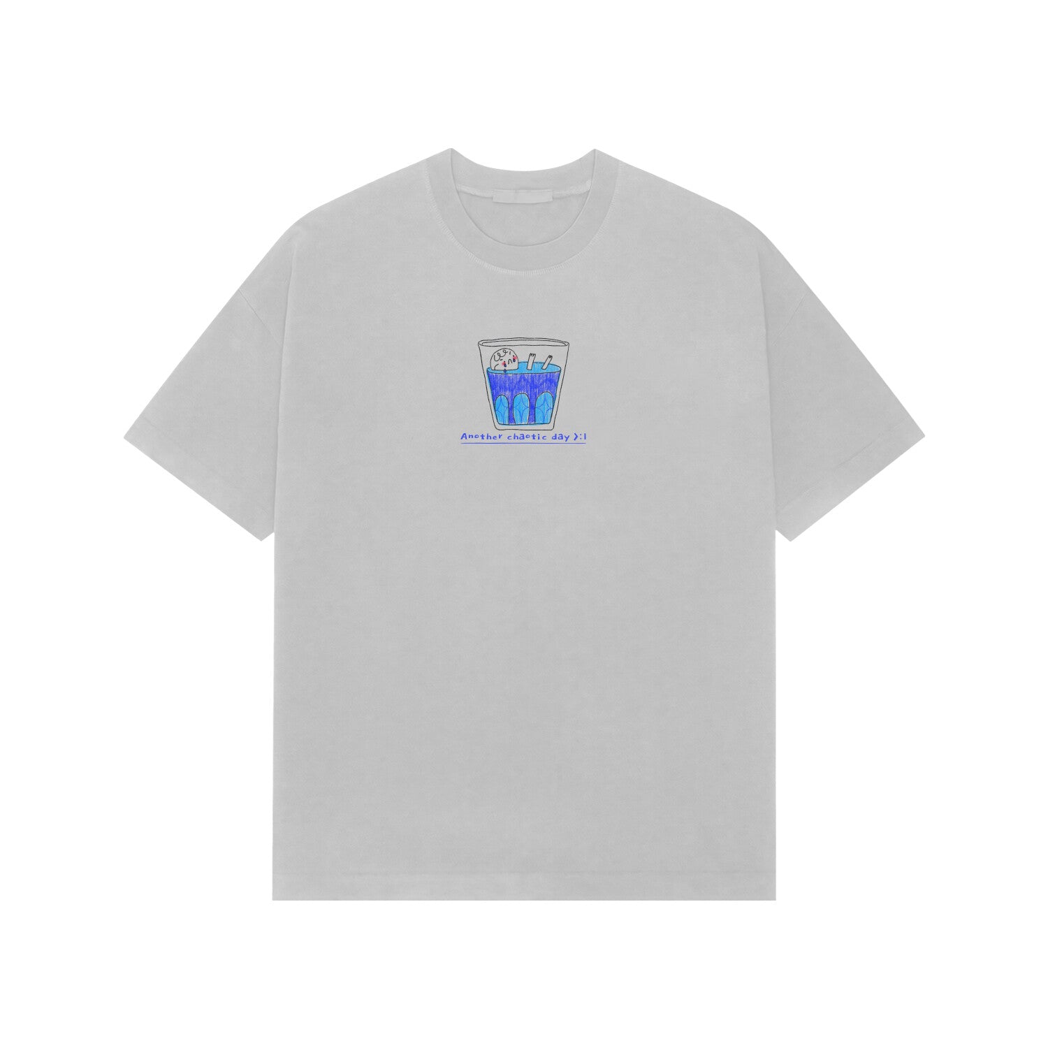 Another chaotic day Premium Oversized tshirt-Ash Grey-Snapper Choice