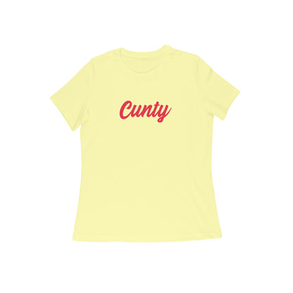 Cunty women t-shirt-Butter Yellow-Snapper Choice