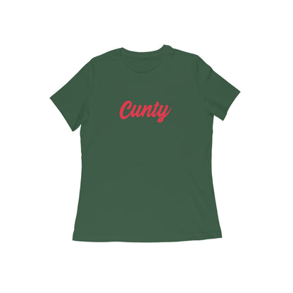 Cunty women t-shirt-Olive Green-Snapper Choice