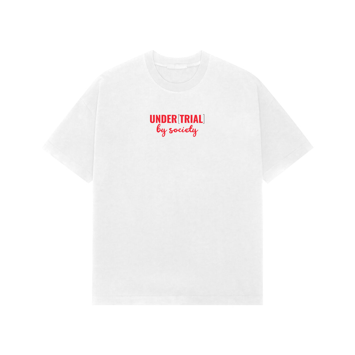 Under Trial by society Premium oversized tshirt-White-Snapper Choice