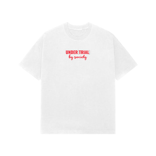 Under Trial by society Premium oversized tshirt-White-Snapper Choice