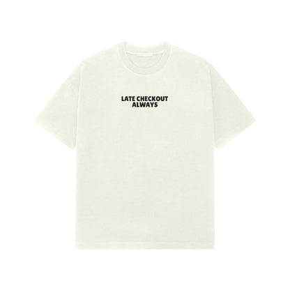 Late checkout always Premium Oversized tshirt-Ivory-Snapper Choice