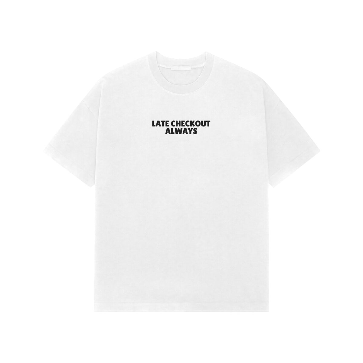 Late checkout always Premium Oversized tshirt-White-Snapper Choice