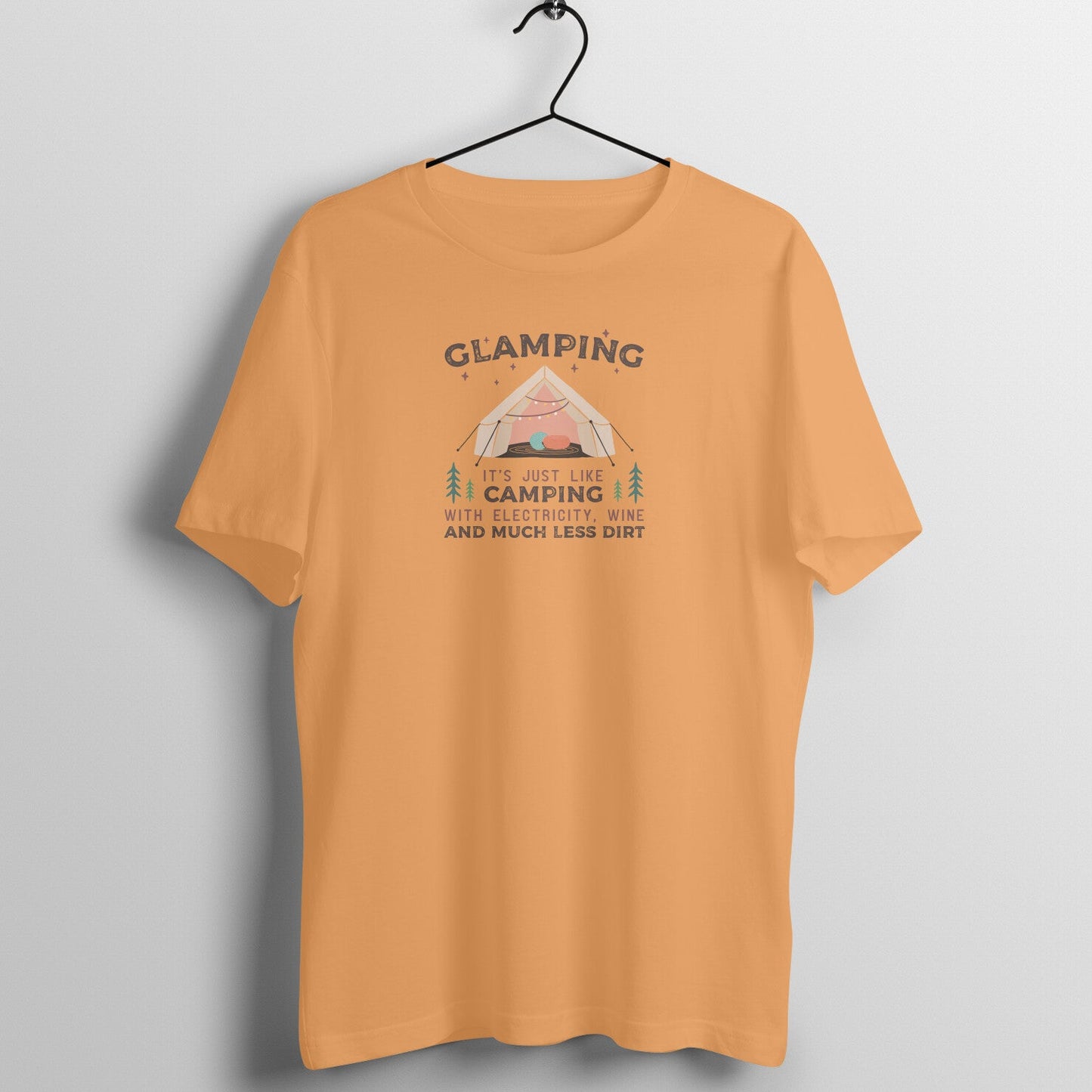 Glamping T-Shirt-Mustard Yellow-Snapper Choice