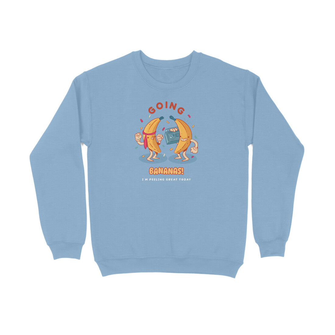 Going Bananas Sweatshirt-Baby Blue-Snapper Choice
