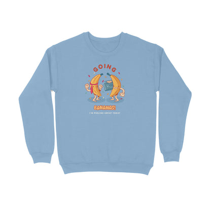 Going Bananas Sweatshirt-Baby Blue-Snapper Choice
