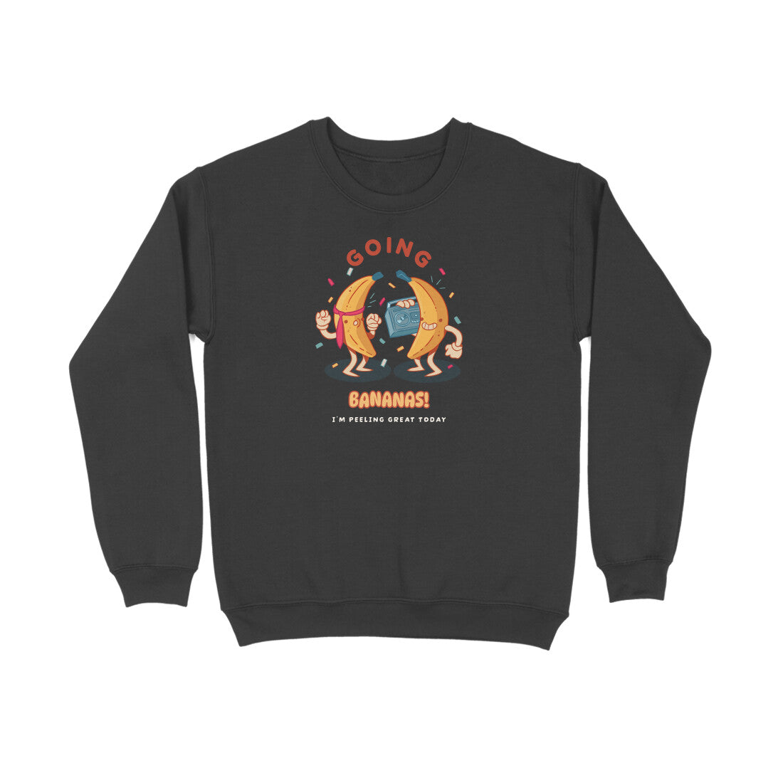 Going Bananas Sweatshirt-Black-Snapper Choice