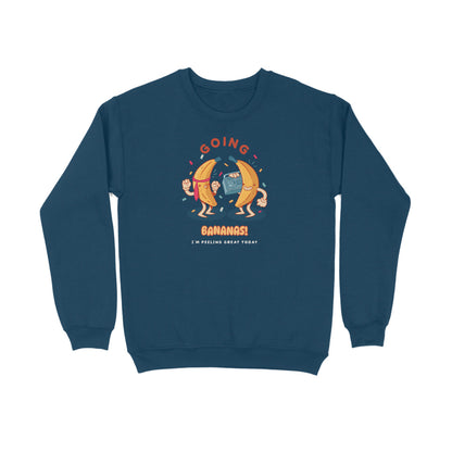 Going Bananas Sweatshirt-Navy Blue-Snapper Choice
