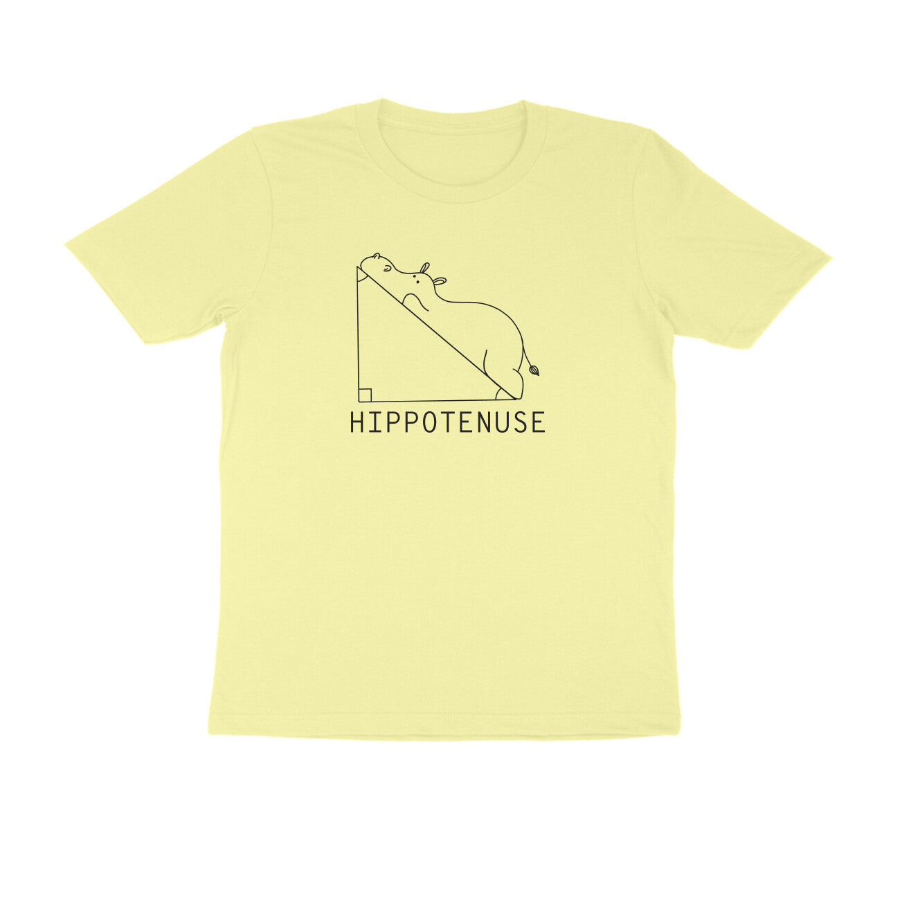 Hippotenuse Men's t-shirt-Butter Yellow-Snapper Choice