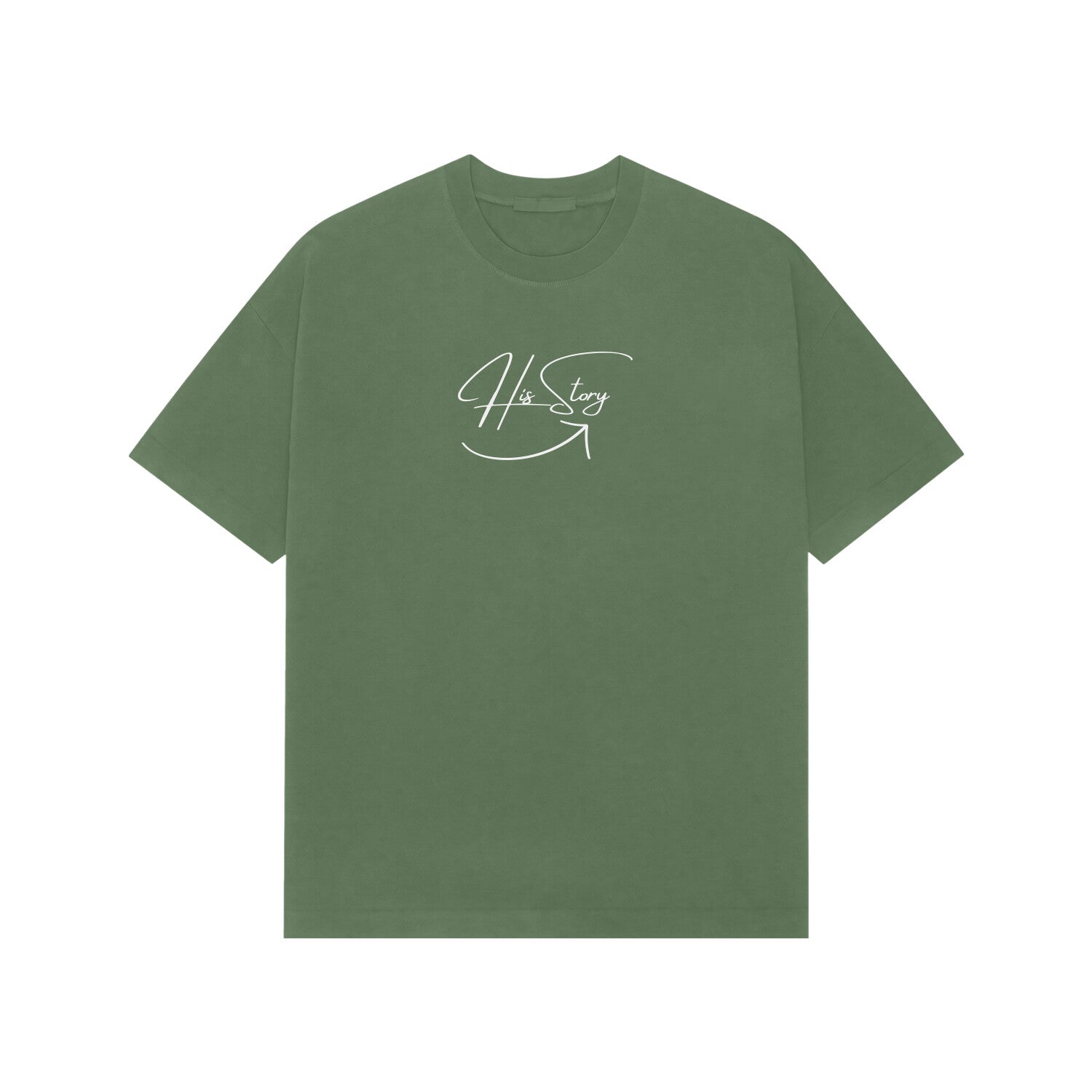 His Story Premium Oversized tshirt-Forest Green-Snapper Choice