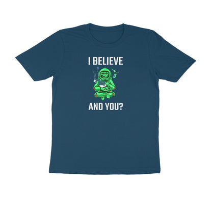 I Believe and you men's t-shirt-Navy Blue-Snapper Choice