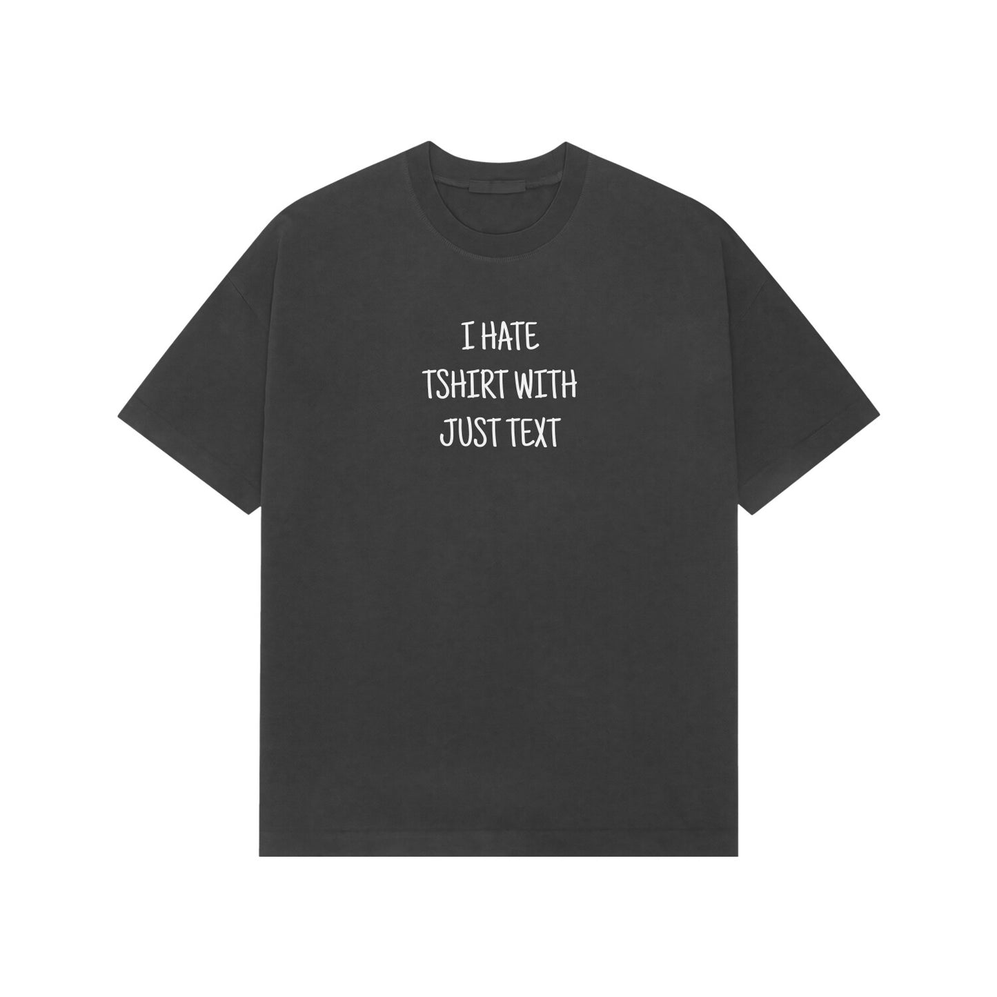 I Hate Tshirt With Just Text Premium Oversized tshirt-Black-Snapper Choice