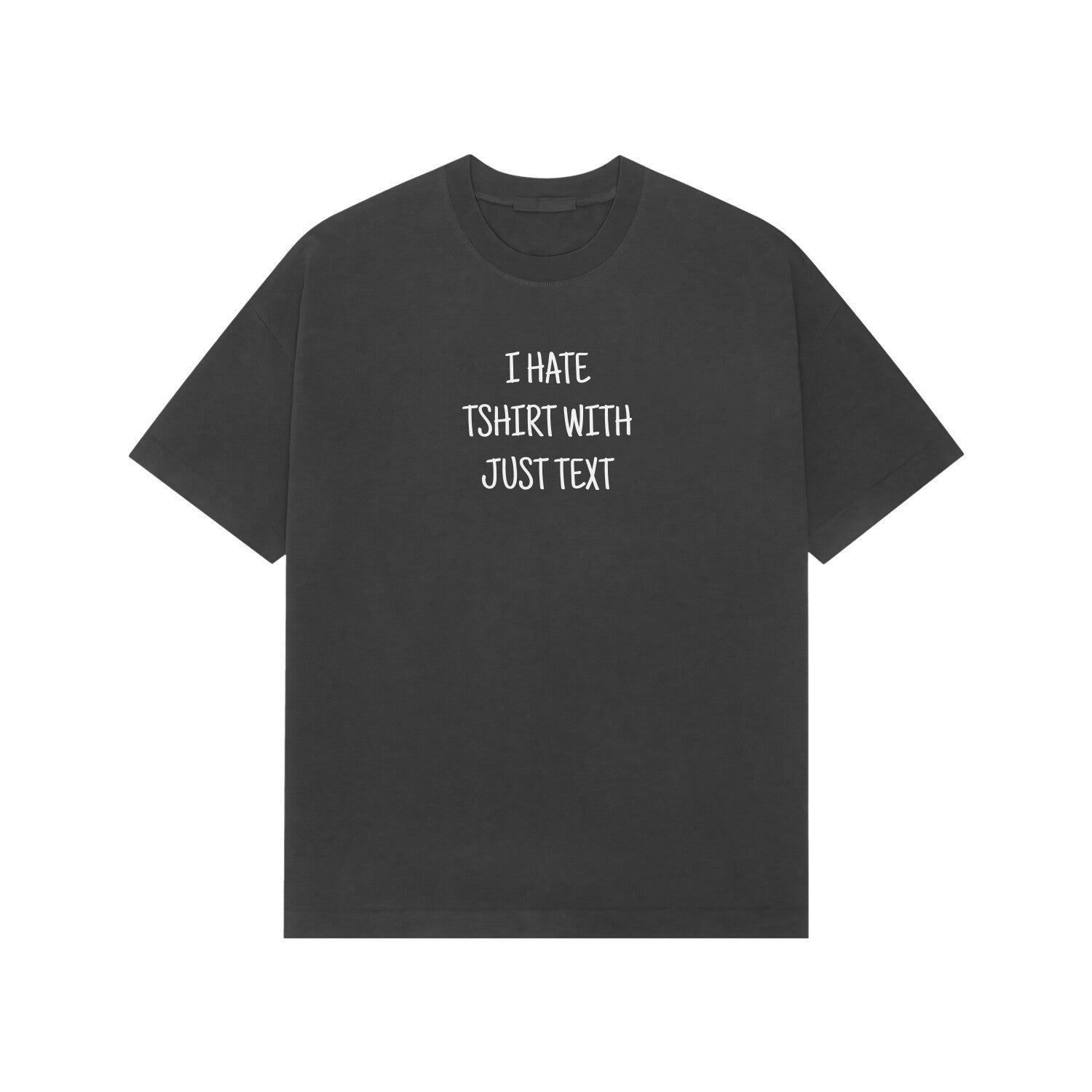I Hate Tshirt With Just Text Premium Oversized tshirt-Black-Snapper Choice