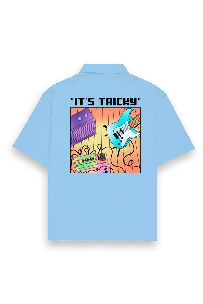 It's Tricky Oversized shirt-Baby Blue-Snapper Choice