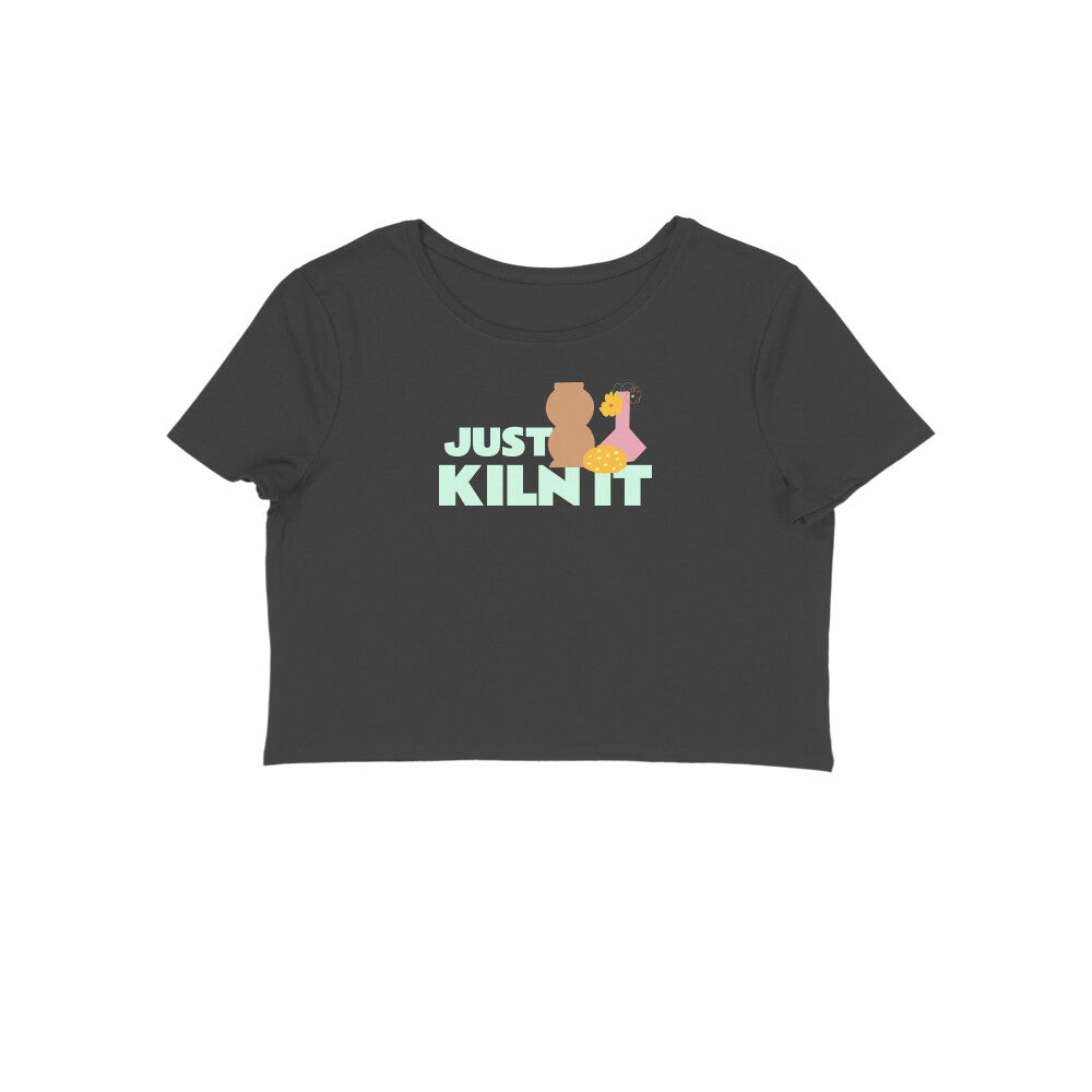Just Kiln it crop top-Black-Snapper Choice
