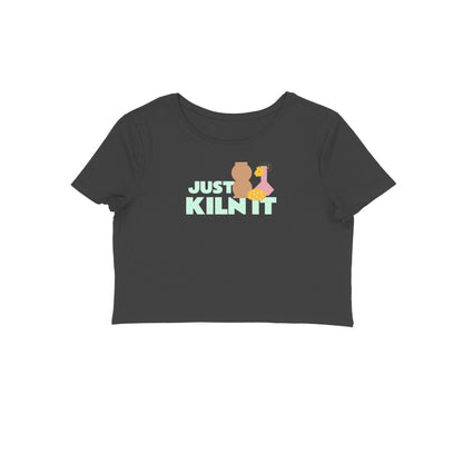 Just Kiln it crop top-Black-Snapper Choice
