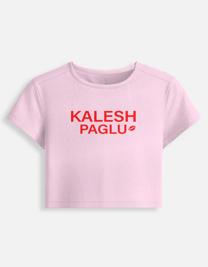 Kalesh Paglu Crop Baby Tee-Light Baby Pink-Snapper Choice