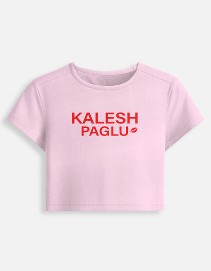 Kalesh Paglu Crop Baby Tee-Light Baby Pink-Snapper Choice