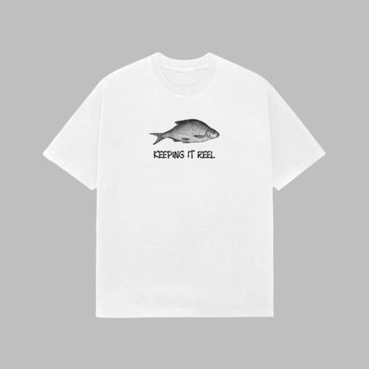 keeping it reel oversized t-shirt-White-Snapper Choice