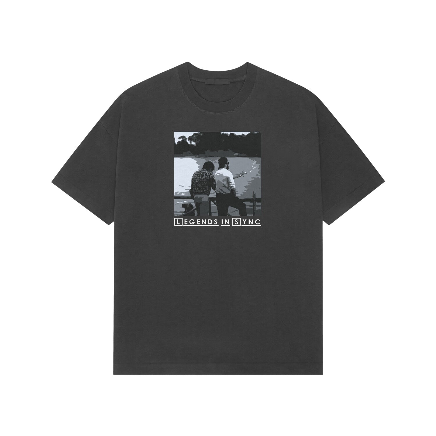 Legends in sync Premium Oversized t-shirt-Black-Snapper Choice