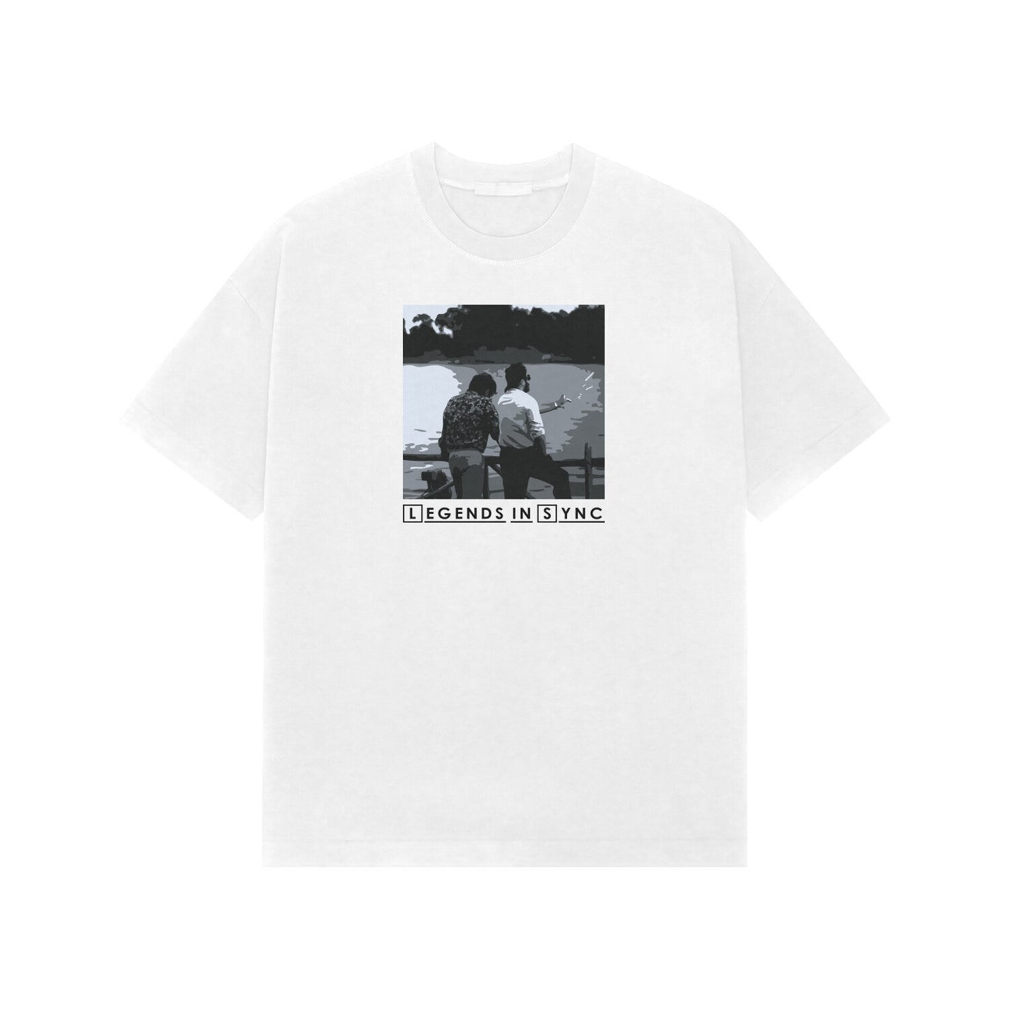 Legends in sync Premium Oversized t-shirt-White-Snapper Choice