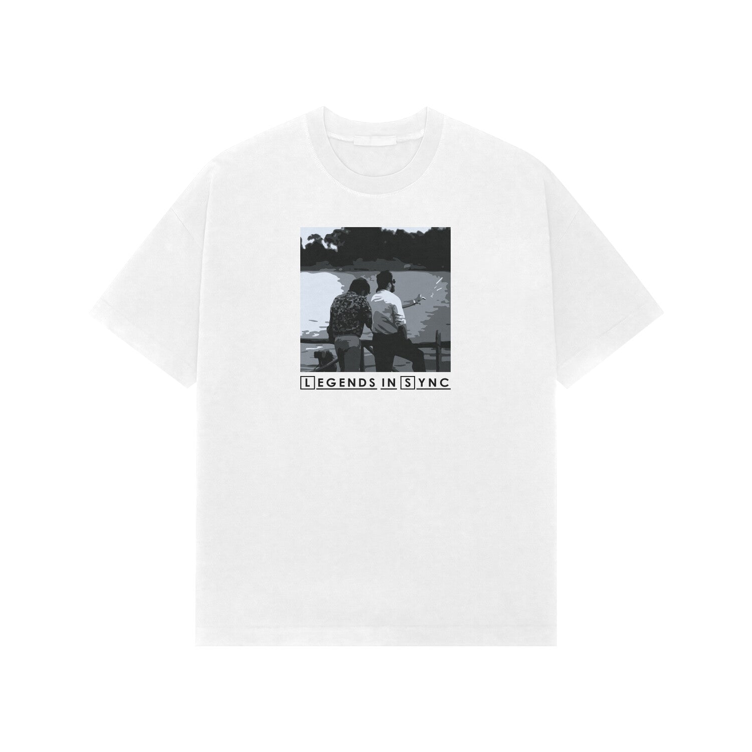 Legends in sync Premium Oversized t-shirt-White-Snapper Choice