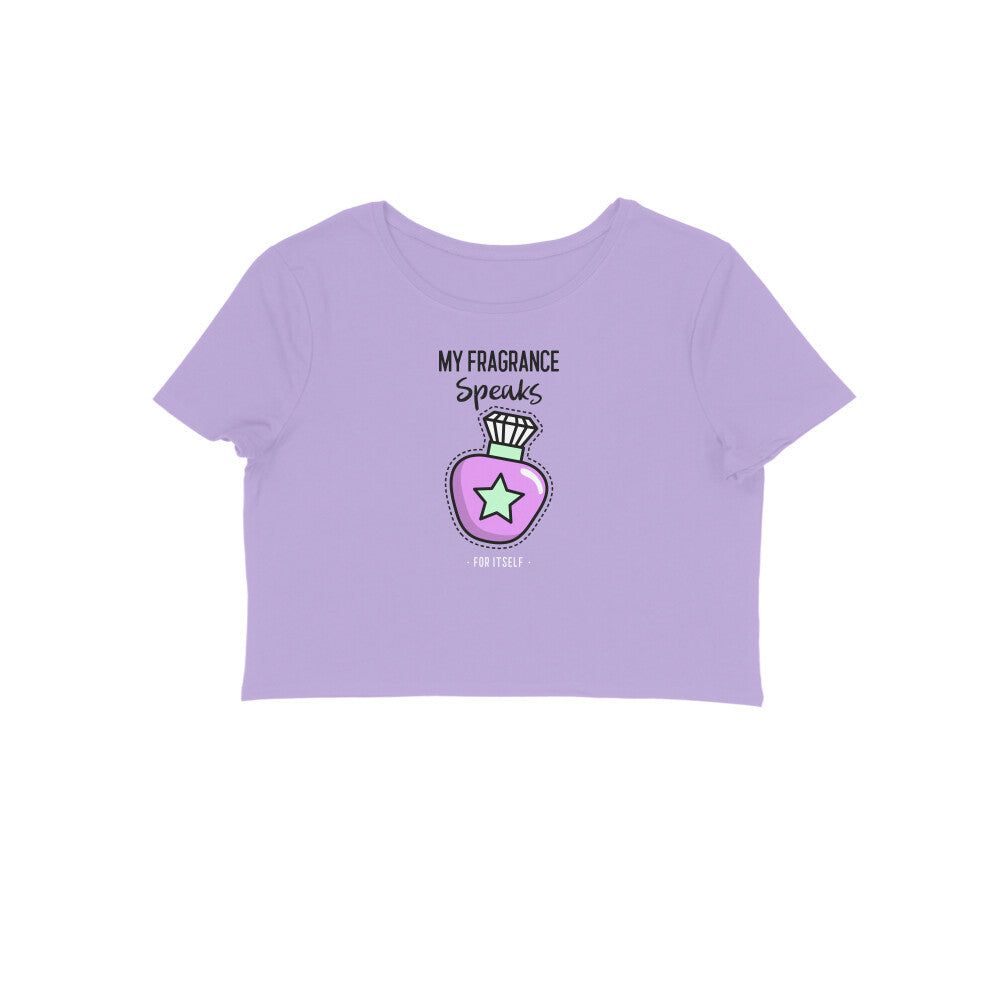 My Fragrance speaks crop top-Iris Lavender-Snapper Choice