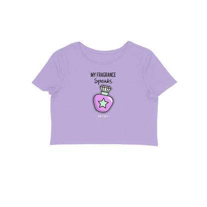 My Fragrance speaks crop top-Iris Lavender-Snapper Choice