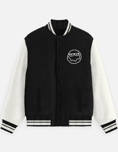 Nerdvana Unisex Varsity Jacket-Black-Snapper Choice