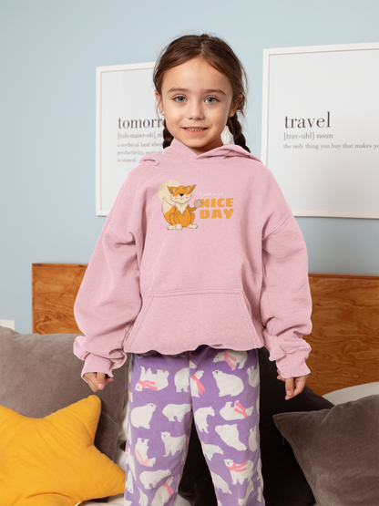 Nice day Kids Hoodie-Baby Pink-Snapper Choice