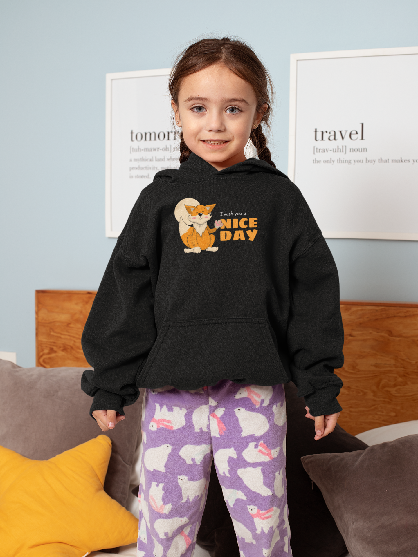 Nice day Kids Hoodie-Black-Snapper Choice