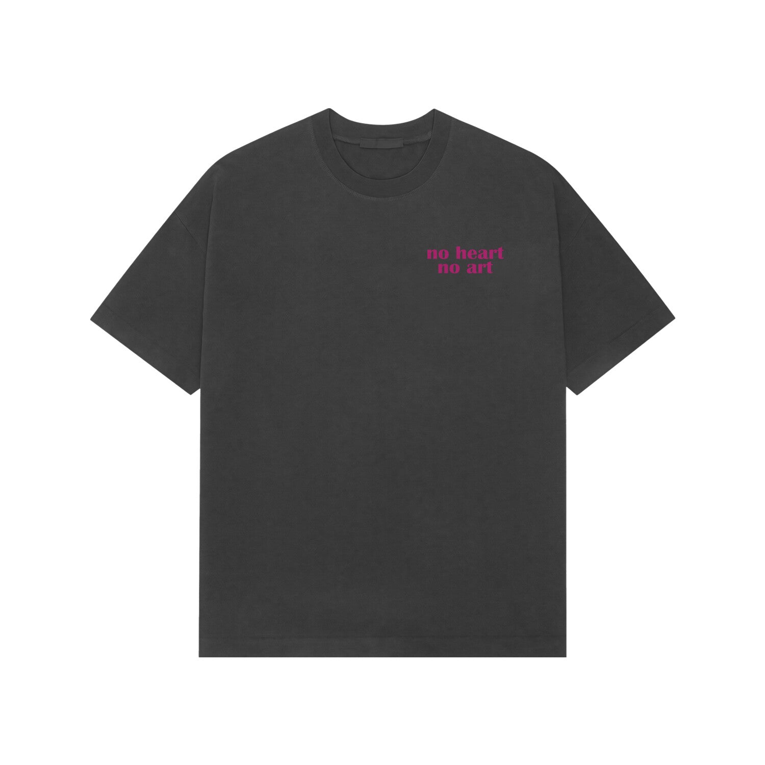 no heart no art premium oversized tshirt-Black-Snapper Choice