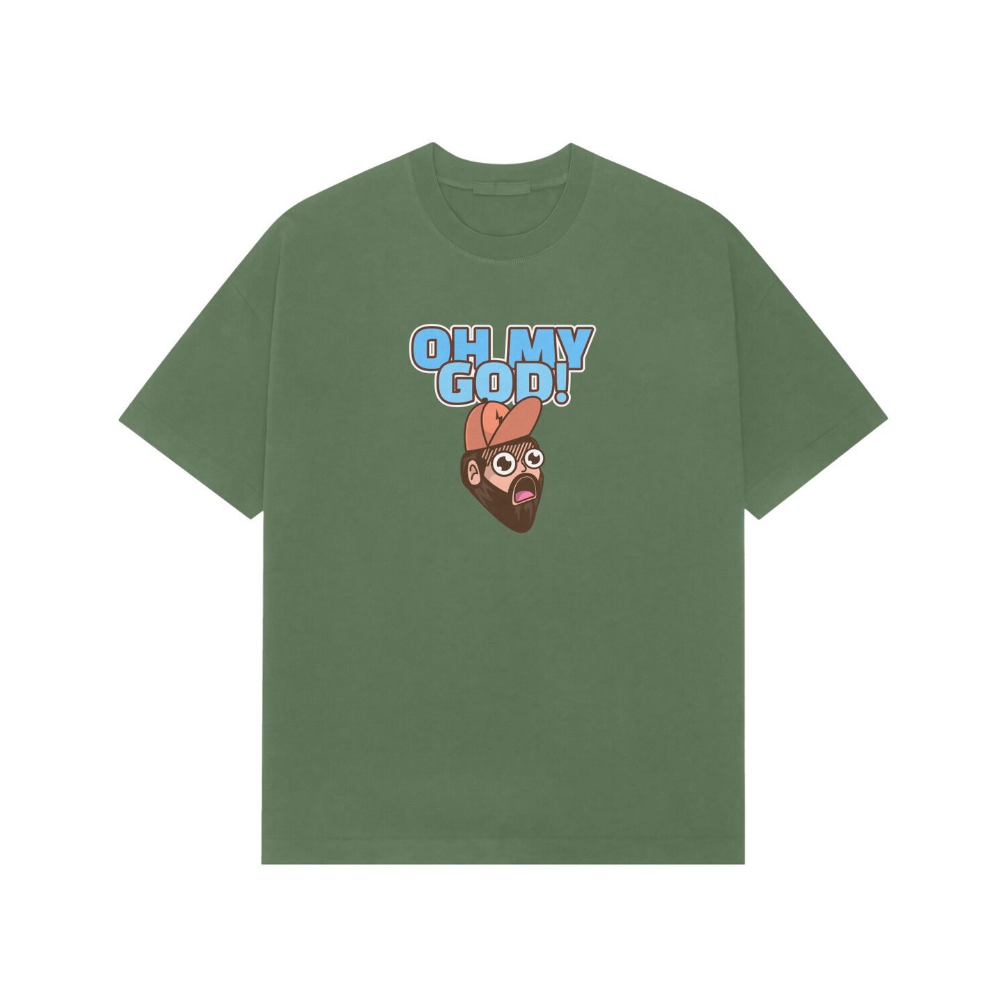 Oh my God premium Oversized tshirt-Forest Green-Snapper Choice