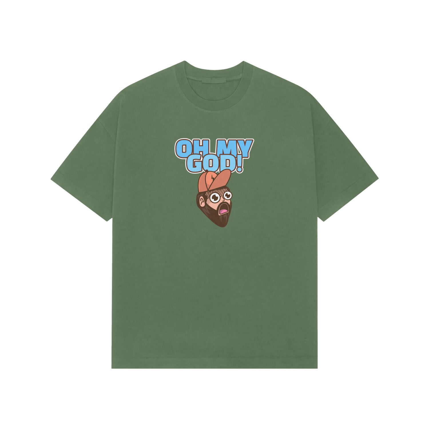Oh my God premium Oversized tshirt-Forest Green-Snapper Choice